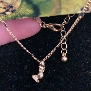 Mermaid vibes gold anklet bracelet adjustable